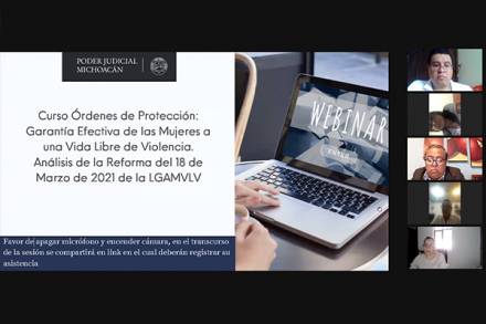 Inicia curso de capacitación en el Poder Judicial de Michoacán sobre medidas de protección para mujeres en situación de violencia  